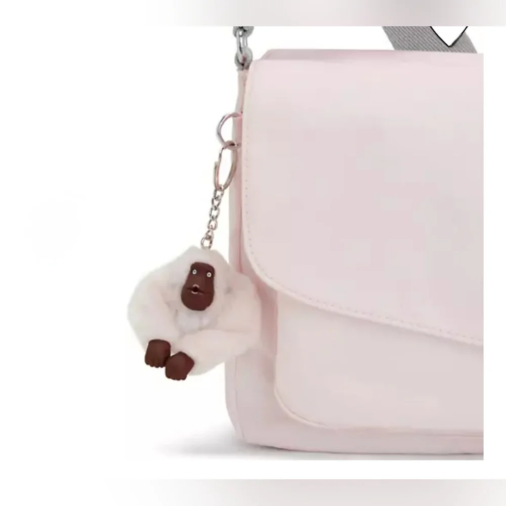 Kipling Bag Crossbody Shoulder Light Pink Monkey Keychain, NEW BAY - Picture 7 of 17